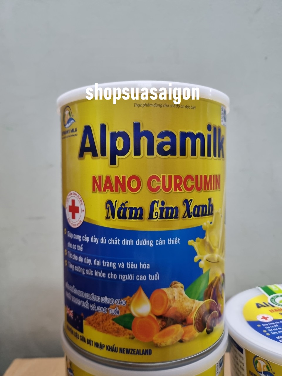 [900gr/hộp-Date 2026] Sữa bột ALPHAMILK NANO CURCUMIN NẤM LIM XANH.