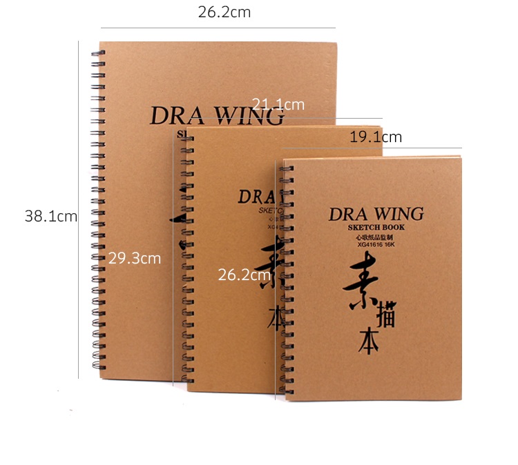 sketchbook - Sổ vẽ phác thảo bìa cứng  - vẽ  ký họa chì , màu chì