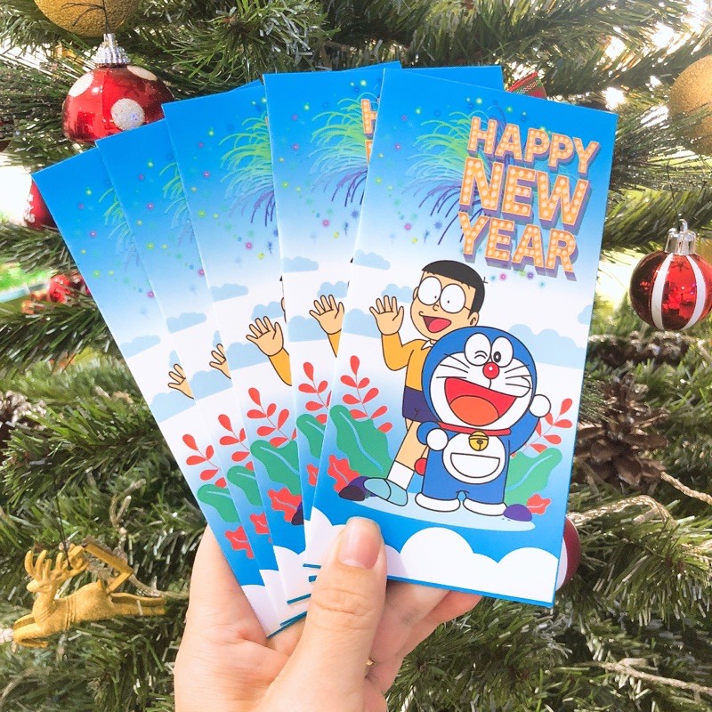 Xấp 5 bao lì xì doreamon