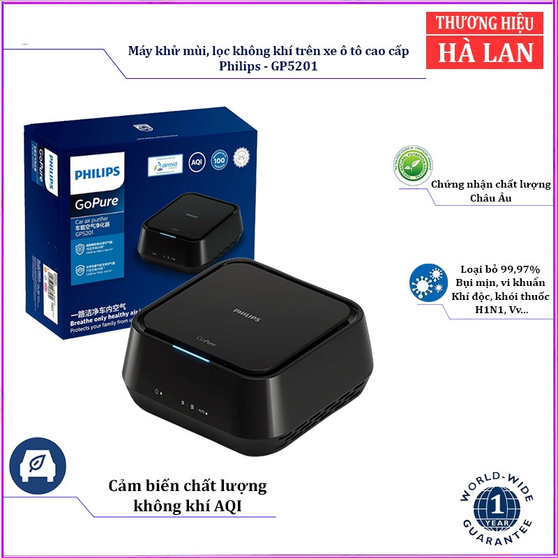 Máy khử mùi, lọc không khí trên xe ô tô Philips GP5201