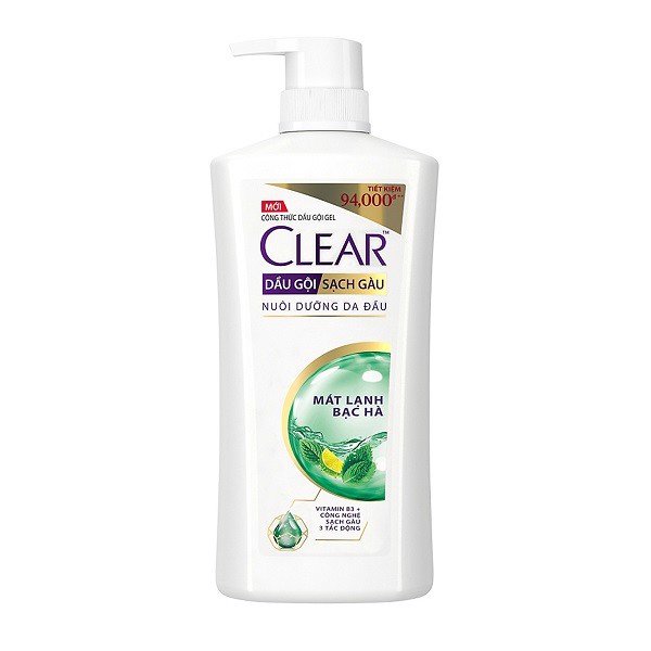 Dầu Gội Clear Mát Lạnh Bạc Hà 900g