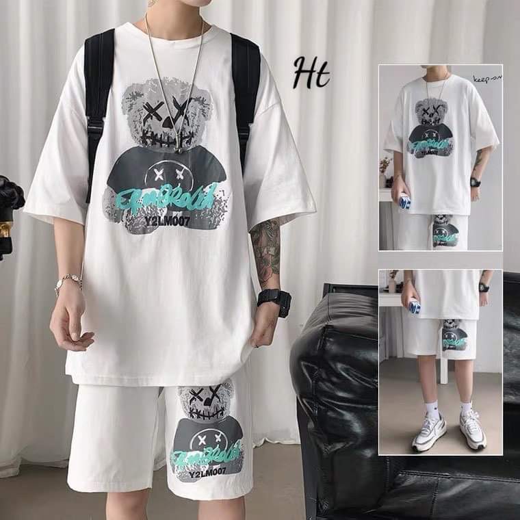 Sét áo phông gấu ngồi Er + quần Er HTH0221