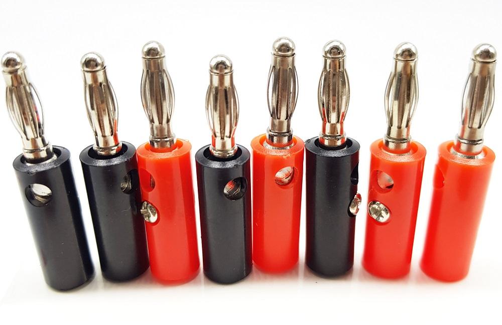 Bộ 10 Jack Bắp Chuối 910MR 4mm Đực ( 5 Đỏ - 5 Đen )