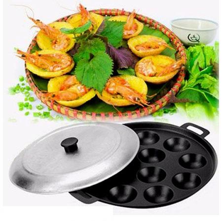 Khuôn Đổ Bánh Khọt 10 Lỗ kèm nắp ( Thái Sơn )