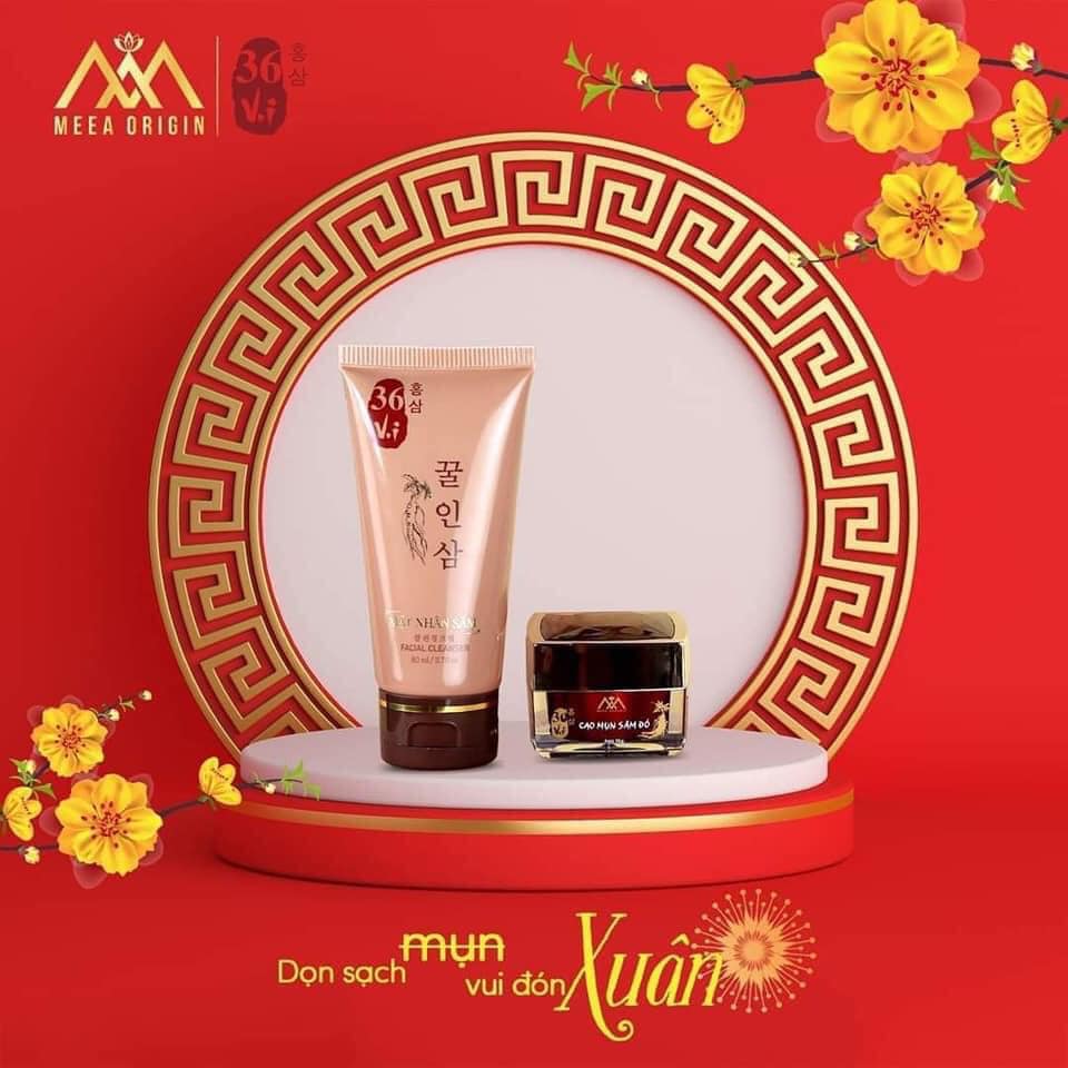 [HCM]Combo Cao Mụn Sâm Đỏ + Sửa Rửa Mặt Dưỡng Da