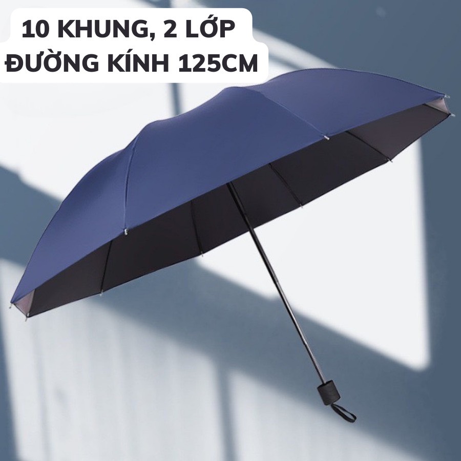 Ô Che Mưa - Dù Che Mưa Che Nắng 8 Nan Gấp Gọn Cỡ Lớn Chống Tia UV gấp gọn 10 Nan và 8 Nan