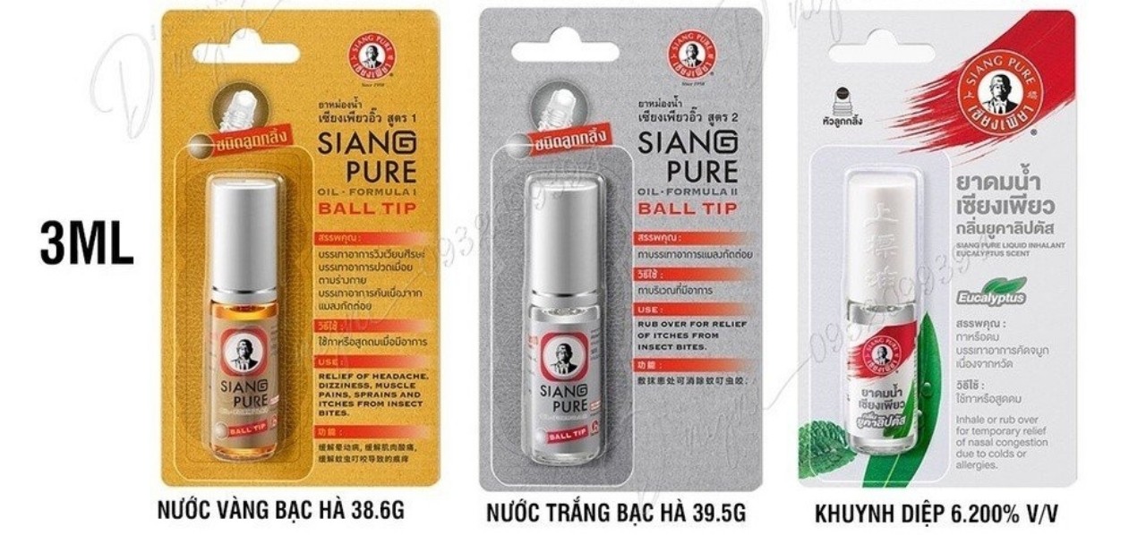 [HCM]Dầu gió siang pure dạng lăn