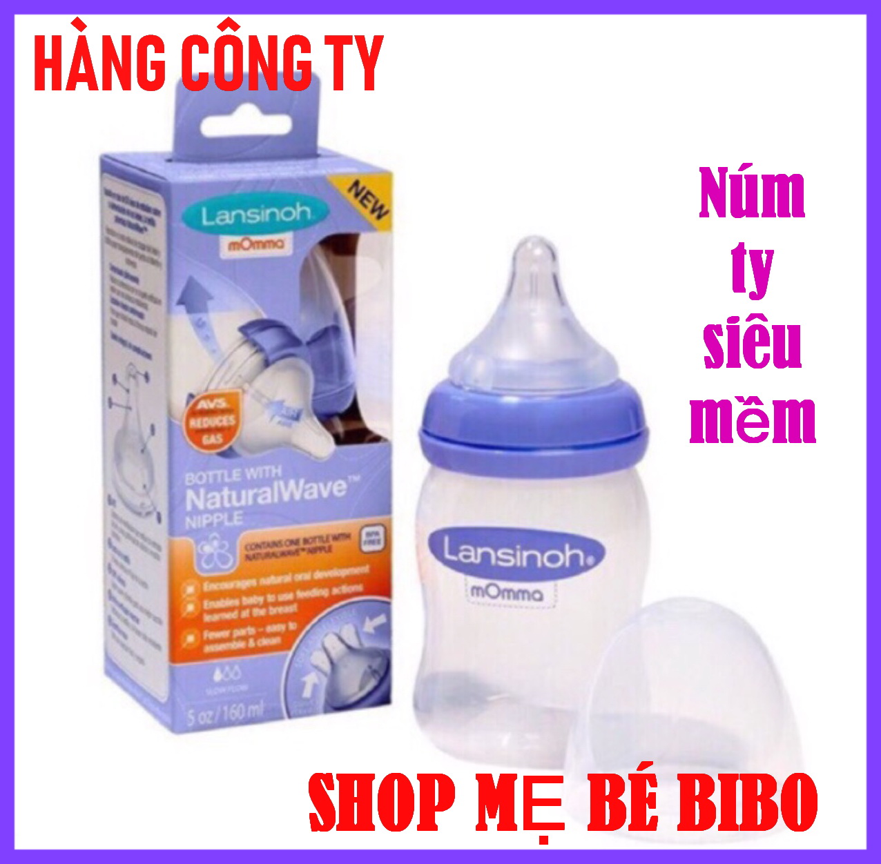 [HCM]Bình Sữa Lansinoh Momma 160ml 240ml