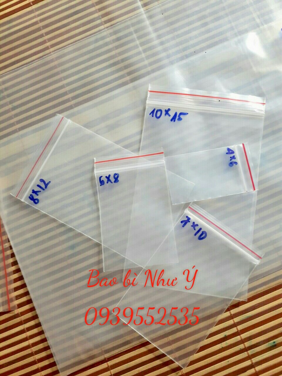 100gr zipper viền chỉ đỏ, zippe đựng bột, vật dụng, thực phẩm