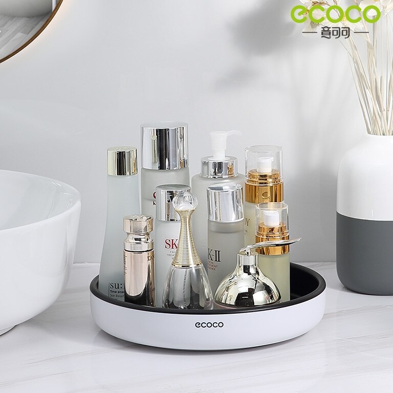Kệ Xoay Đa Năng 360 Độ ECOCO, Kệ Để Đồ Đa Năng, Khay Để Gia Vị Mỹ Phẩm Thông Minh Nhựa ABS Cao Cấp