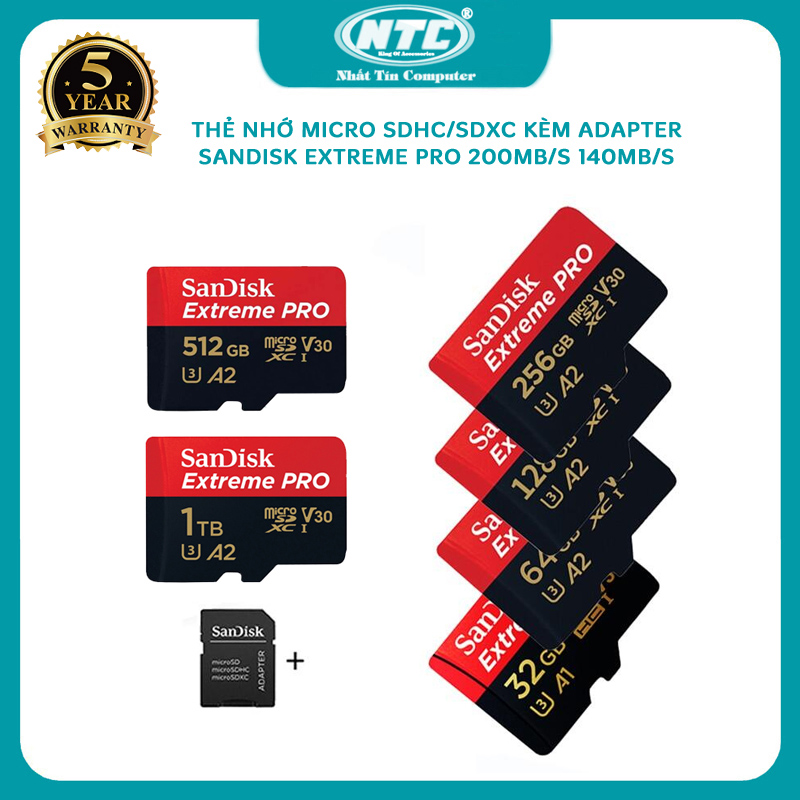 Thẻ Nhớ Microsd Sandisk Extreme Pro 512gb Thẻ Nhớ SDXC Sandisk