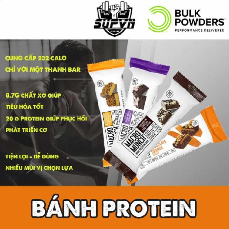 Bánh Protein Bar Macro Munch - Bữa ăn dinh dưỡng tiện lợi niều protein ít đường hỗ trợ phát triển tăng cơ cao cấp