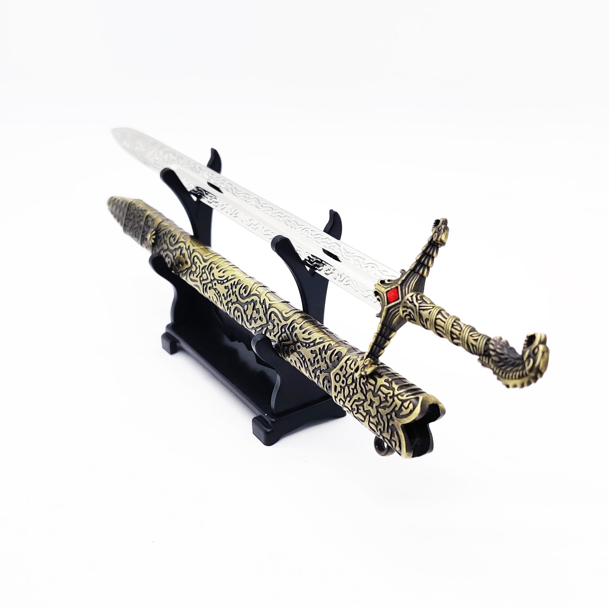 Mô hình móc khóa Kiếm Oathkeeper trong Game of Thrones GOT (tặng kèm bộ giá đỡ)