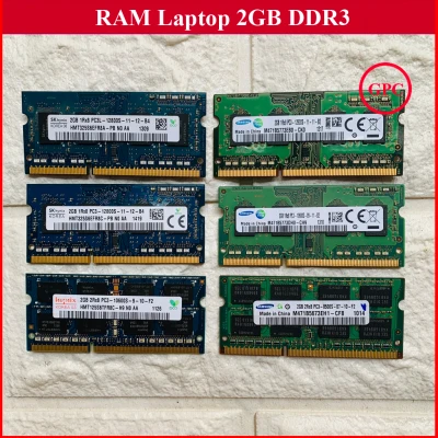 RAM Laptop 2GB DDR3 Bus 1333 / Bus 1600 / Bus 1066 MHz (Ram Laptop PC3- 2G) hàng bóc máy đã qua sử dụng