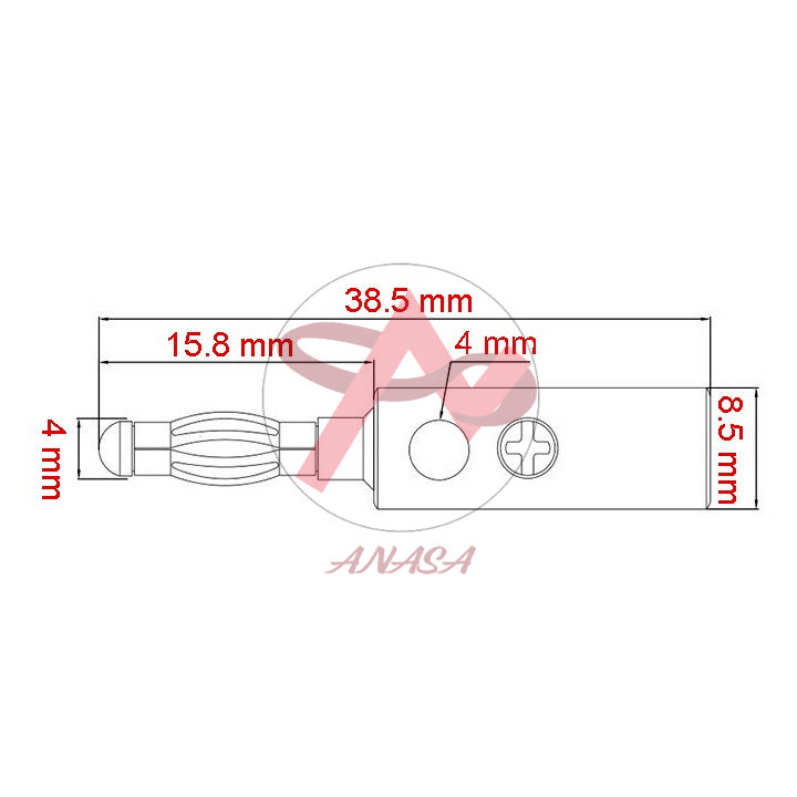 Combo 1 Jack Bắp Chuối 4mm Và 1 Đầu Jack JS910 Dài - Màu Đen
