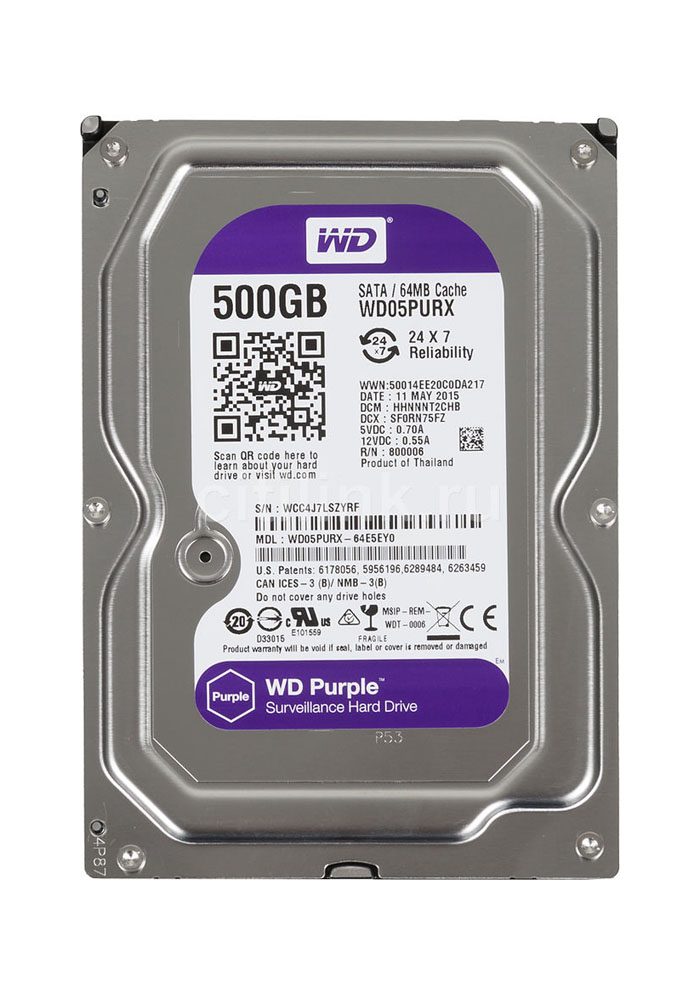 Ổ cứng HDD 500G Western Purple Chuyên dùng lưu trữ dữ liệu