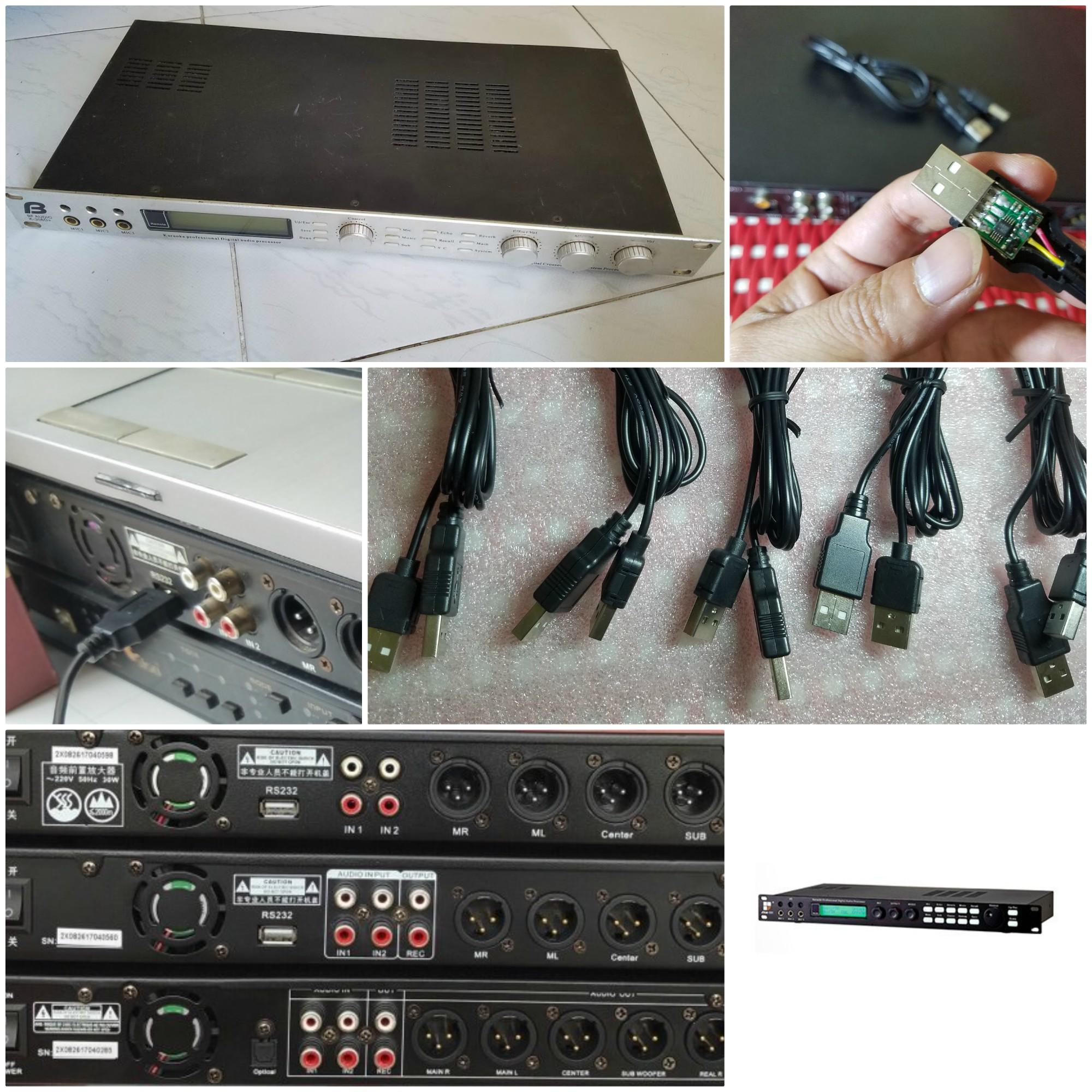 Dây cáp chỉnh vang số RS232 2 đầu USB độc quyền từ nhà sản xuất vang số.  Cáp phù hợp với vang số X3, X5, X6, X8,X10, X12, Vang số BFaudio 306D+ hoặc các dòng vang cố xử dụng cổng kết nối USB RS232 - usb RS232 chỉnh vang số