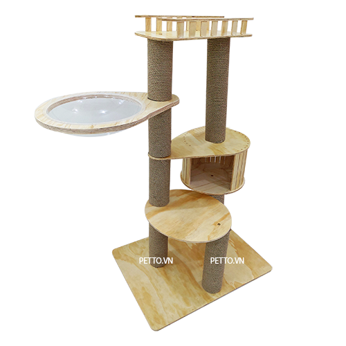 [HCM]Nhà Cây Cho Mèo Có Lồng Kính CH017