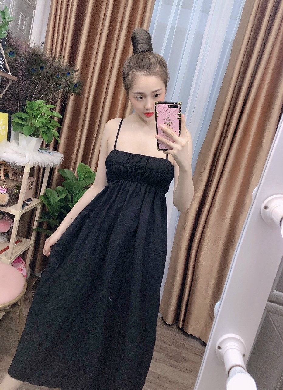 [ Siêu Phẩm ] Đầm Hai Dây Chun Ngực Siêu Dễ Thương ( kèm ảnh thật shop)