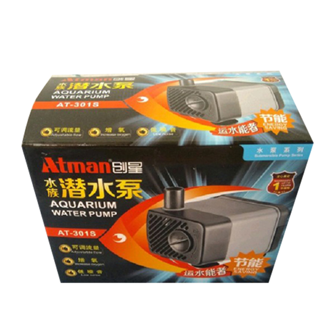 Máy bơm Atman 301s 2.5W dùng cho hồ cá mini, bơm hòn non bộ, máy chạy bền bỉ, êm