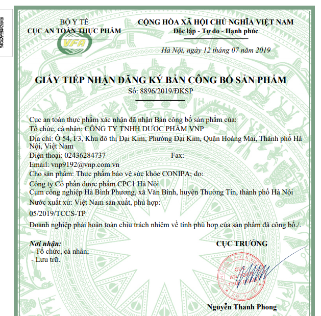 conipa bổ sung kẽm zn