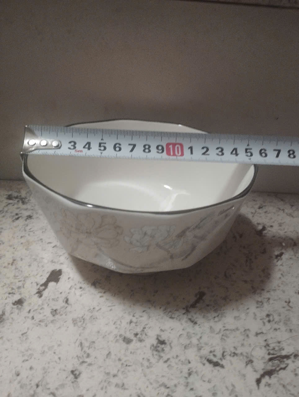 Tô sứ kim cương hoa văn tô sứ trắng nhiều size 15.5cm, 18cm, 20cm - MUA 4 CÁI TẶNG 1 CÁI CÙNG LOẠI