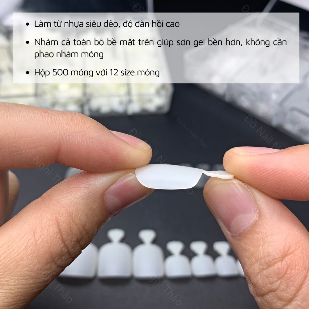 Móng úp chân nhám Jeliva hộp 500 móng