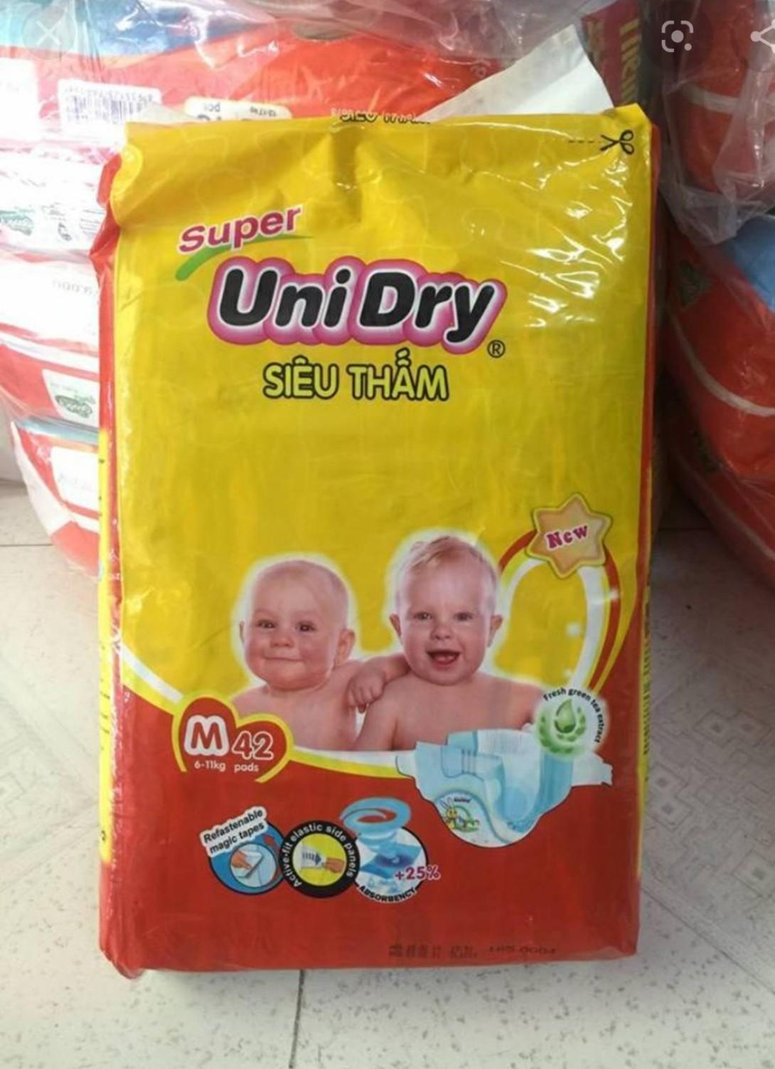 Tã dán  UNIDRY mẫu mới size S48, M42, L38, XL34 miếng