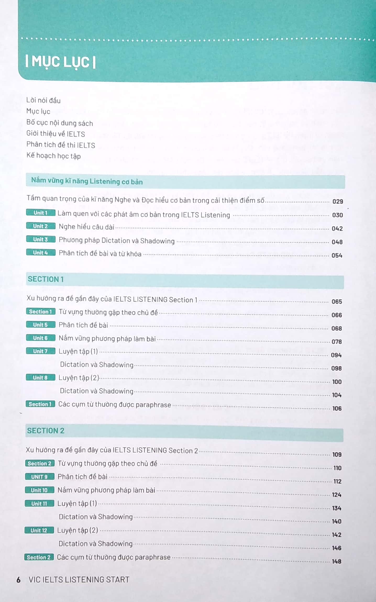 Sách - Vic Ielts Listening Start 189K (Bìa xanh)