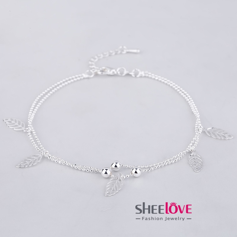 [HCM]Lắc chân siêu rẻ mẫu mới Hot trend Chiếc lá xinh xắn dễ thương