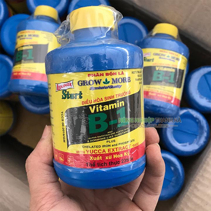 Phân bón lá Vitamin B1 Grow More điều hòa sinh trưởng nhập khẩu Mỹ - Lọ 235ml