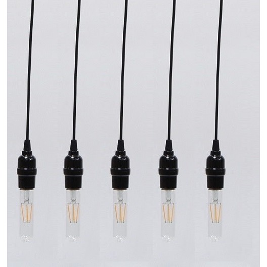 Bộ 5 dây đèn thả Vintage bóng đèn Led Edison T125 4W