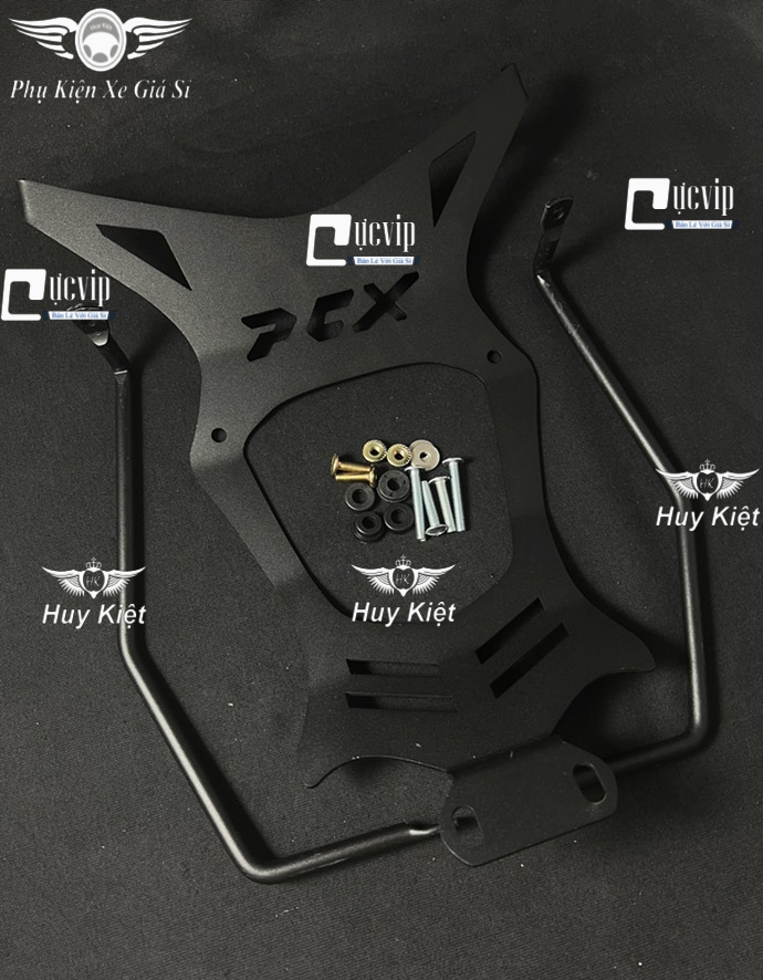 Baga giữa pcx 160, pcx 2021 - 2023 thép cao cấp sơn tĩnh điện đen ms6218