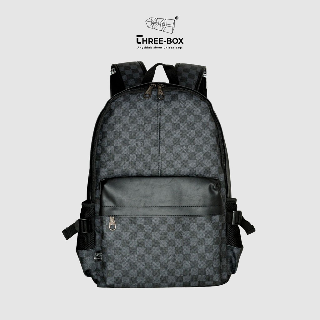 Balo da thời trang Unisex Old School Backpack họa tiết Damier Three-Box