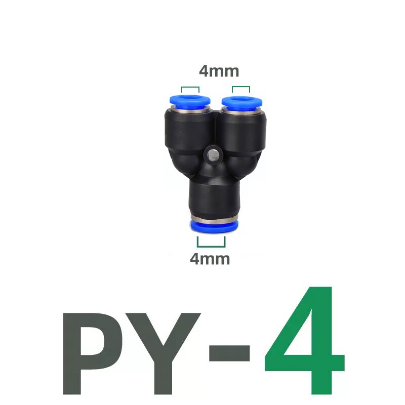 Đầu Nối Nhanh Chữ Y (PY), Đầu Nối Nhanh Chữ Y Ba Đầu Cắm Ống - PY Pneumatic Air