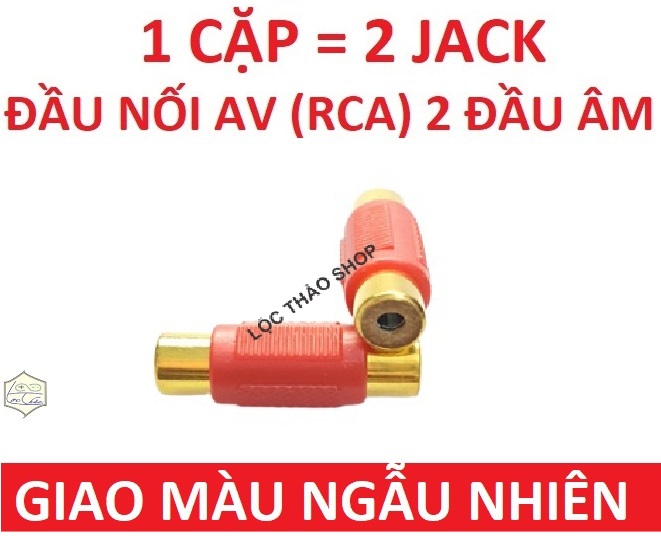 [HCM]Combo 2 Đầu nối cáp loa AV/Audio (bông sen) 2 đầu âm