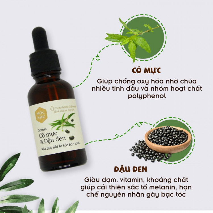 [HCM]Tinh Chất Mộc Nhu Serum Cỏ Mực & Đậu Đen 30Ml