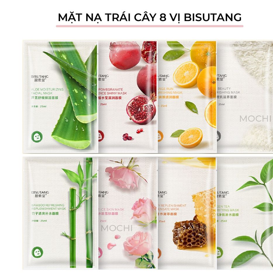 Combo 10 Miếng Mặt Nạ Trái Cây Nhiều Mẫu