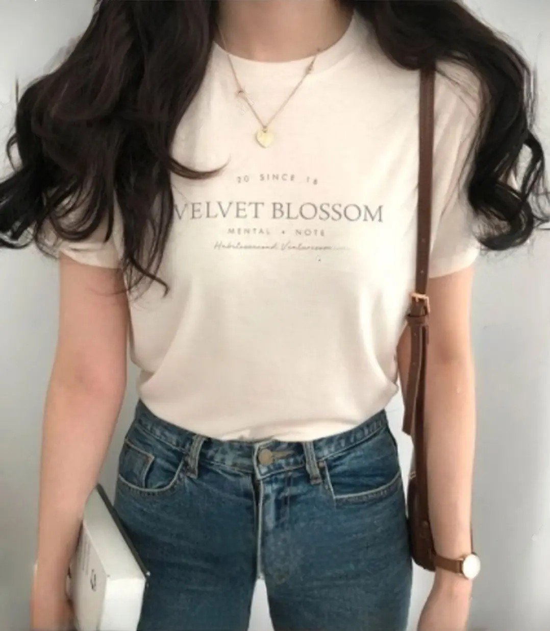 [ogniM Seoul] Áo thun mềm mại blossom phong cách Hàn Quốc (Made in Korea)