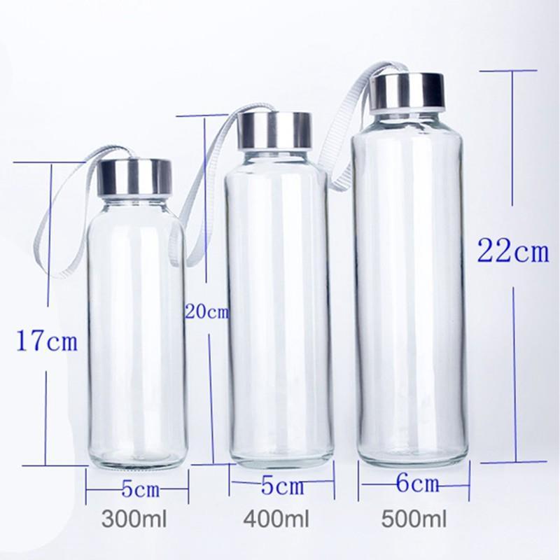 Bộ 4 bình thủy tinh dây xách nắp bạc 500ml