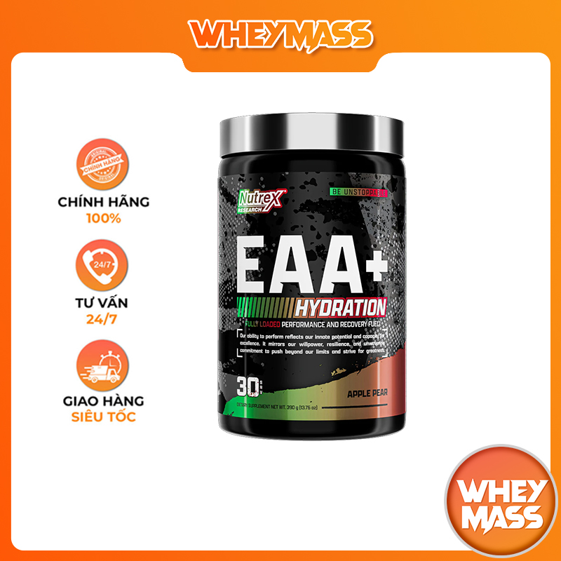 Tăng Sức Mạnh Phục Hồi Cơ Bắp Essential Amino Axit Nutrex EAA+ Hydration 30 Lần