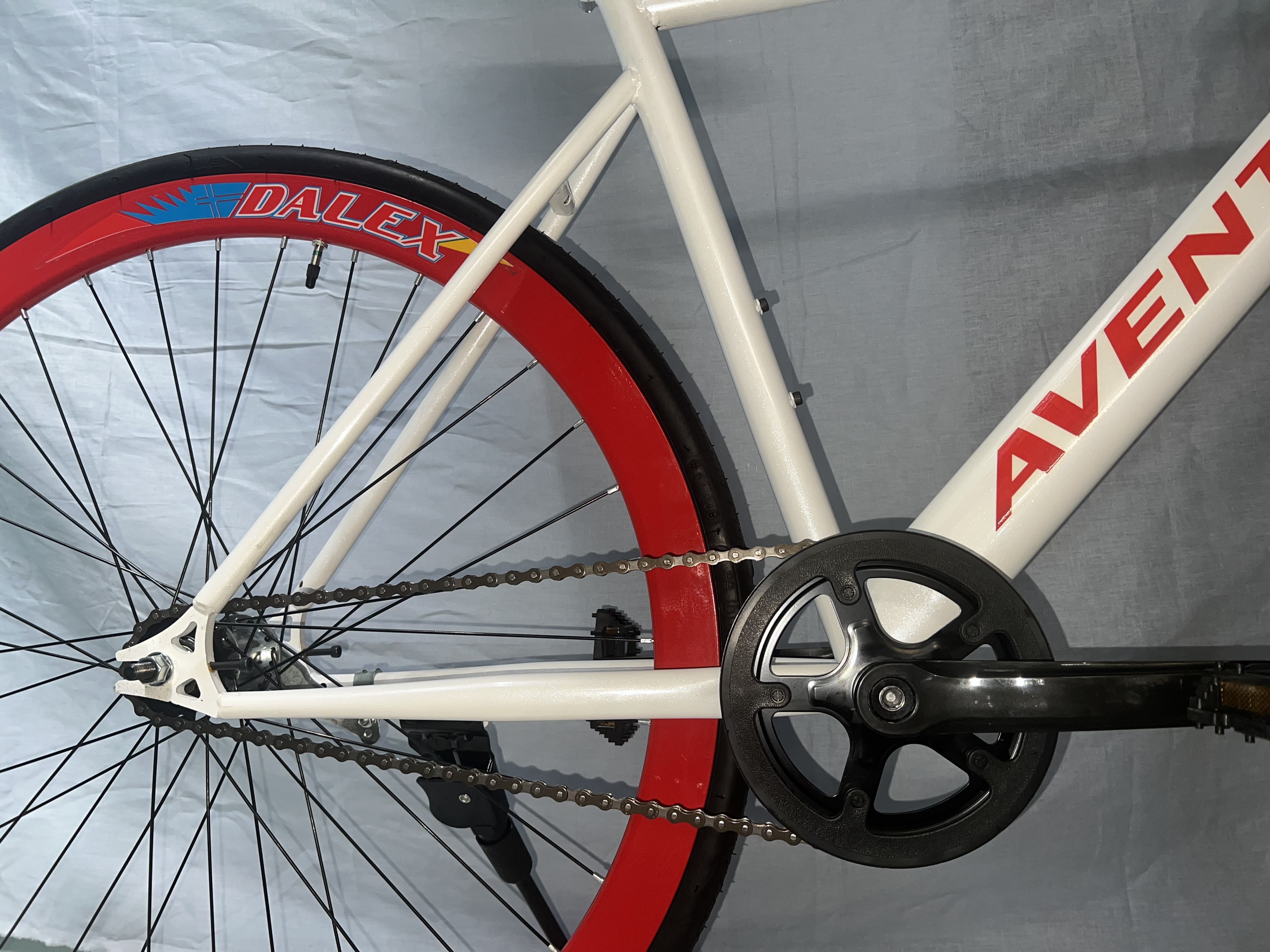 Xe đạp Fixed single - AVENTON - White and Red
