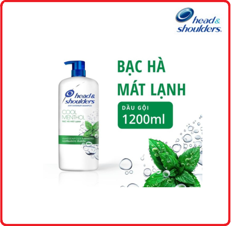 Dầu Gội HEAD & SHOULDERS Bạc Hà Mát Lạnh Chai 1200ml