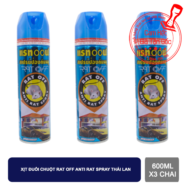 Combo 3 chai xịt đuổi chuột Rat Off Thái Lan【Kho Thế Giới 】