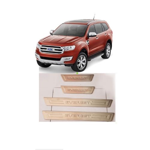 Bộ ốp bậc nẹp bước chân trong ngoài inox dành cho xe ford everest-2019