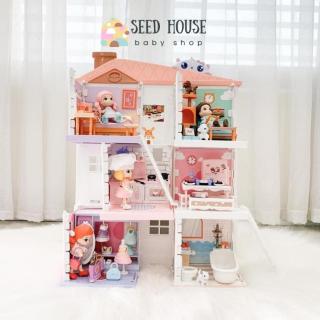 Ngôi nhà búp bê Pomo mô hình DIY cho bé gái, quà tặng sinh nhật thumbnail