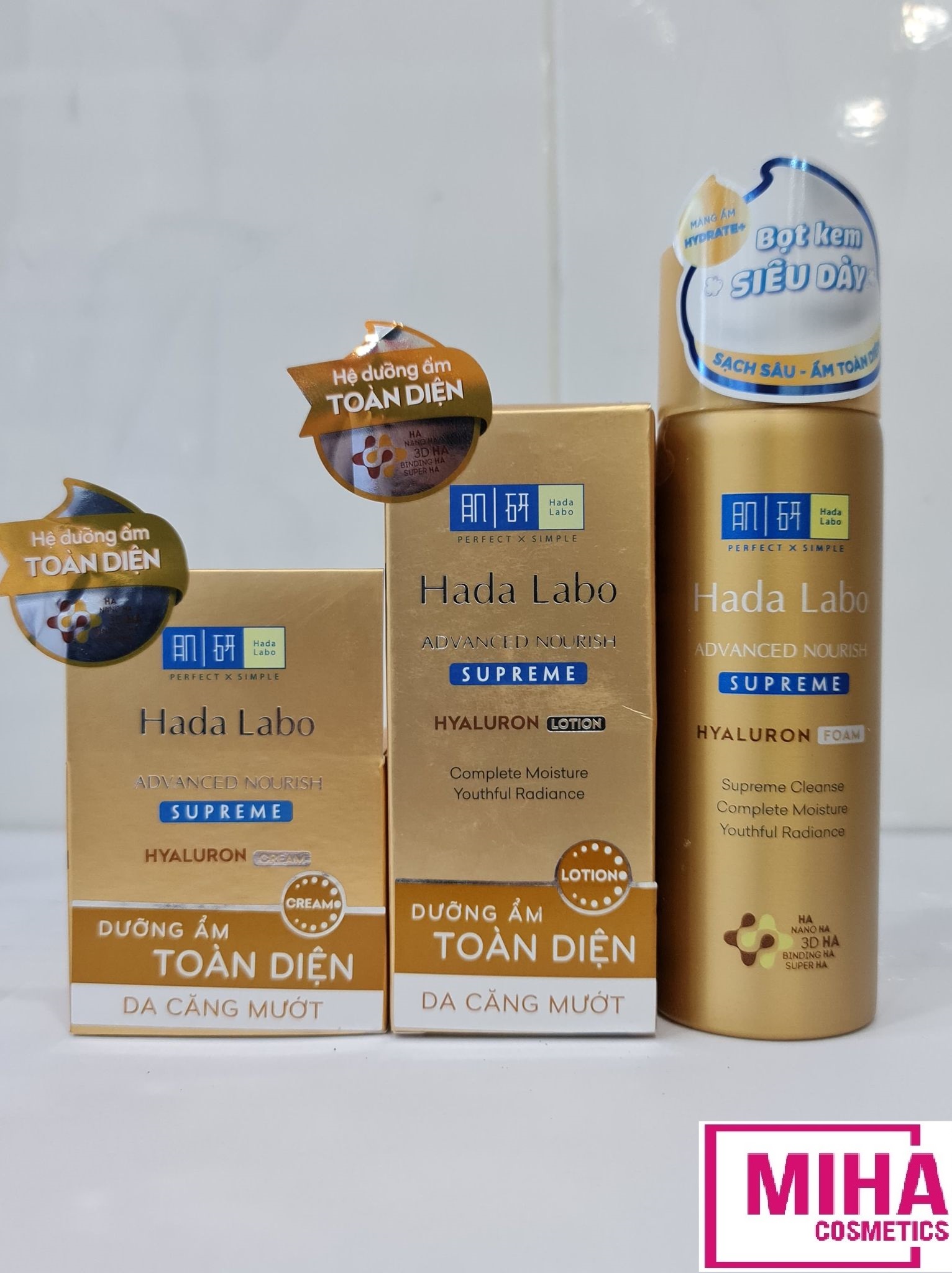 Bộ 3 Sản Phẩm Dưỡng Ẩm Toàn Diện HADA LABO