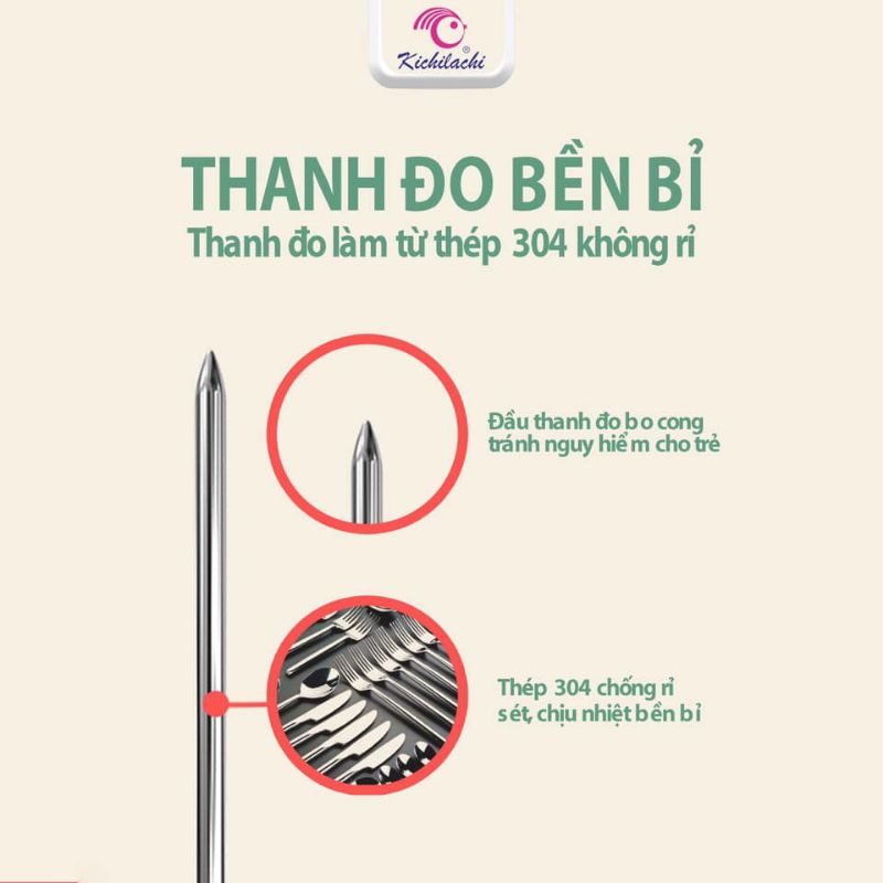 Que đo nhiệt độ sữa KICHILACHI