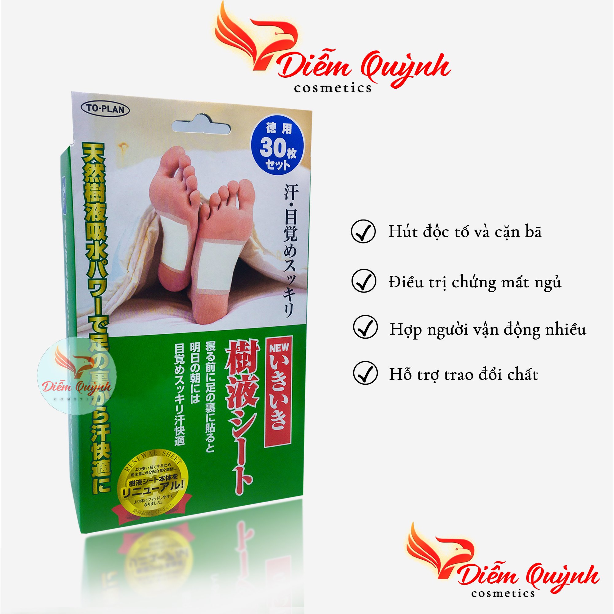 MIẾNG DÁN THẢI ĐỘC CHÂN KENKO NHẬT BẢN 30 miếng