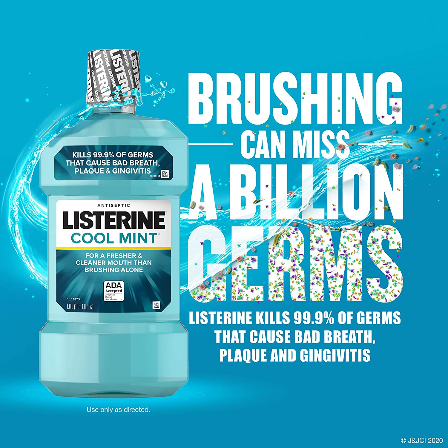 Nước súc miệng Listerine bạc hà (1,5 lít)
